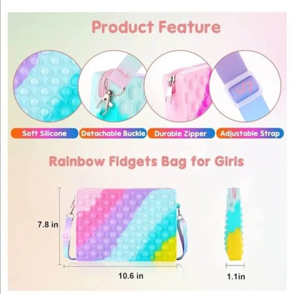Pop-It Silicone Crossbody / Pouch Bags  SET – NEW - Picture 5 of 8